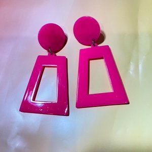 Geometric 80 S Inspired Acrylic Pierced